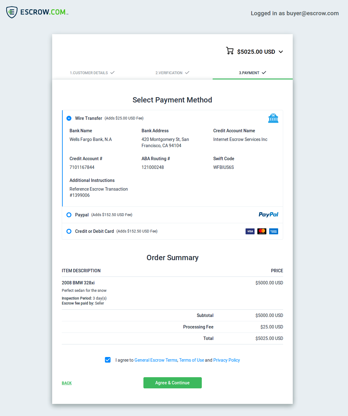 escrow pay payment step